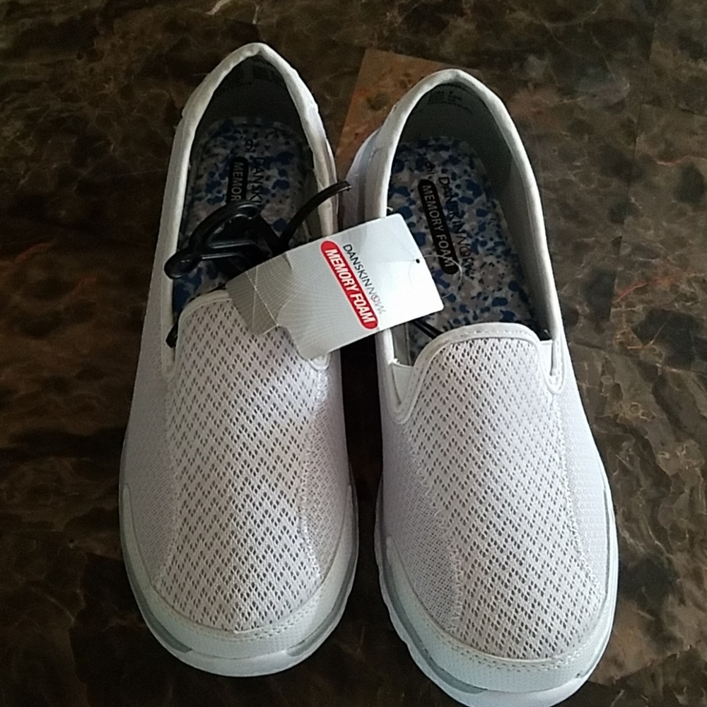 White Danskin slip-ons